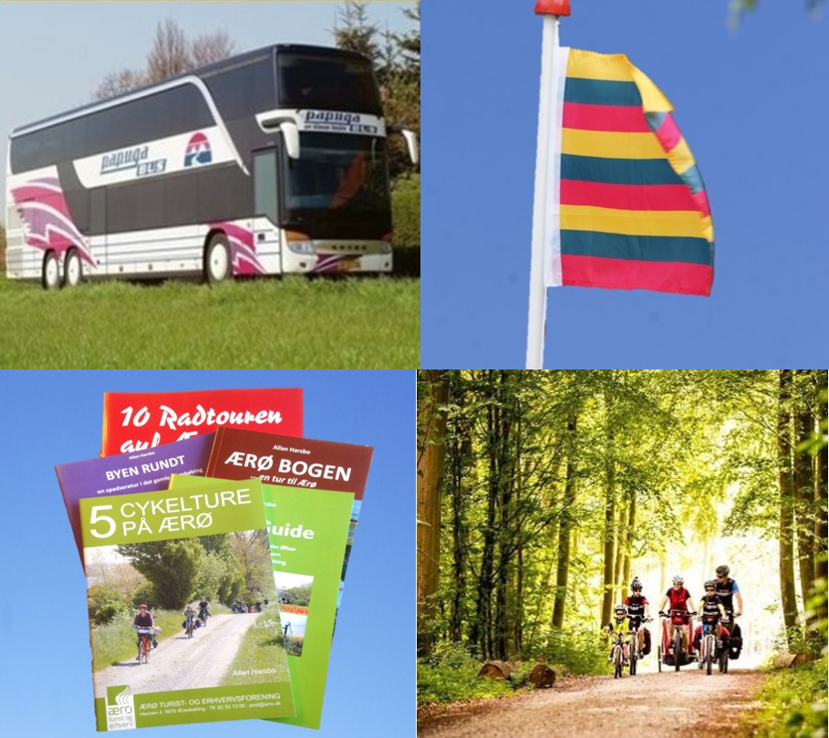 Grupperejser, køb bøger og Ærø fanen